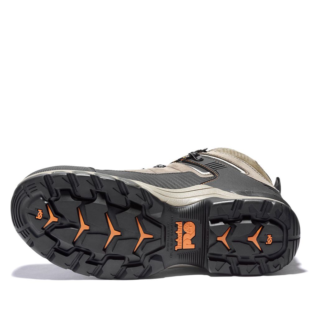 Timberland Μποτακια Εργασίας Ανδρικα Ελιά/Μαυρα - Pro® Hypercharge Trd Waterproof Composite-Toe - Gr